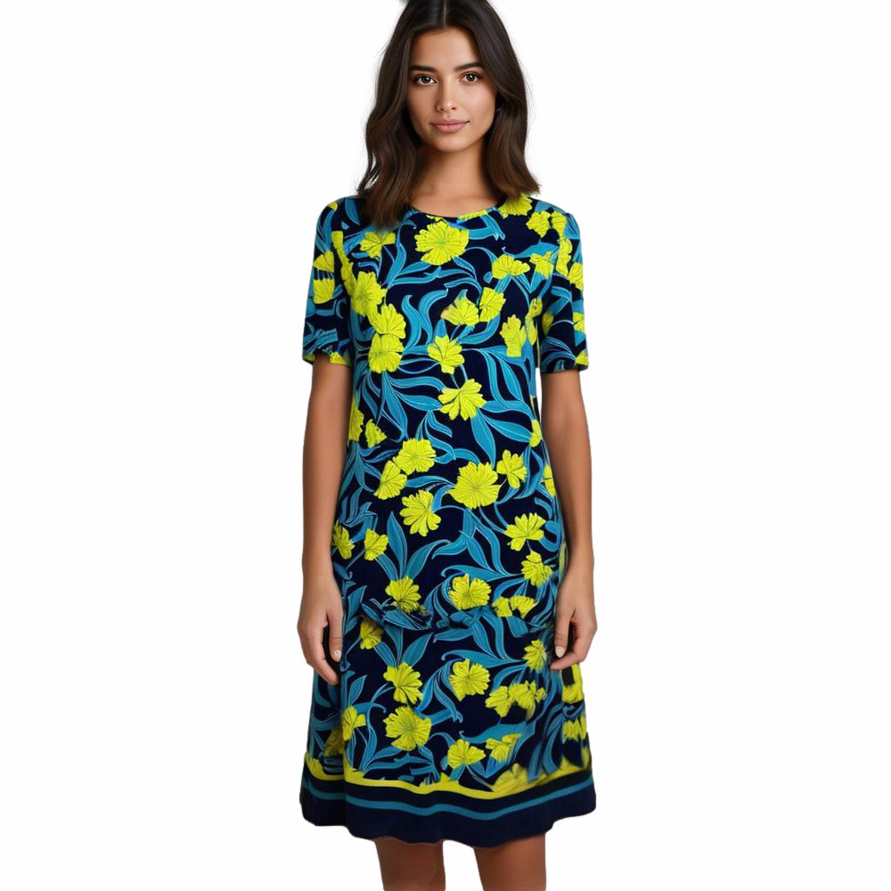 Draper James Mini Dress Small Black Floral Shift Sheath Career Romantic Preppy